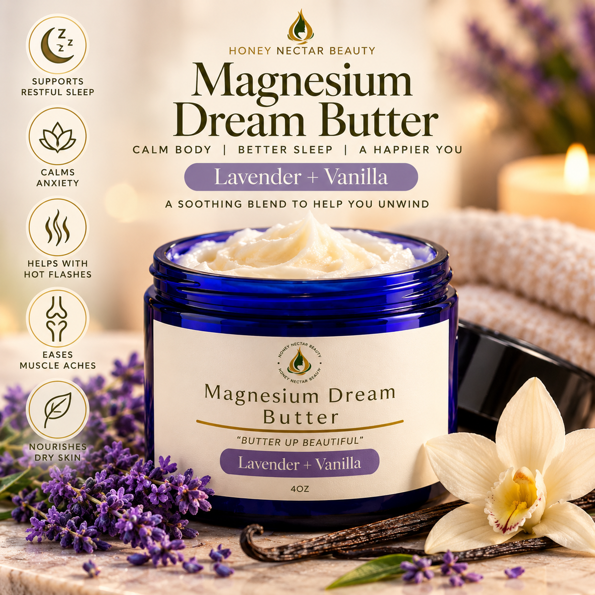 MAGNESIUM DREAM BUTTER- MAXIMUM RELIEF FORMULA